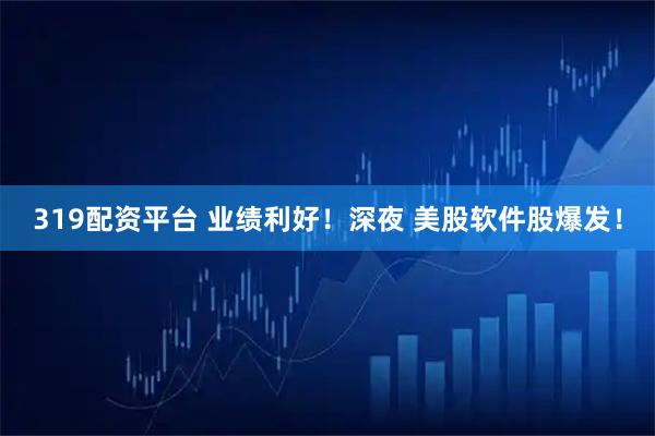 319配资平台 业绩利好！深夜 美股软件股爆发！